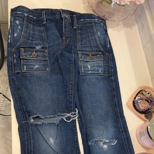 Lucky Brand Dark Blue Distressed Jeans